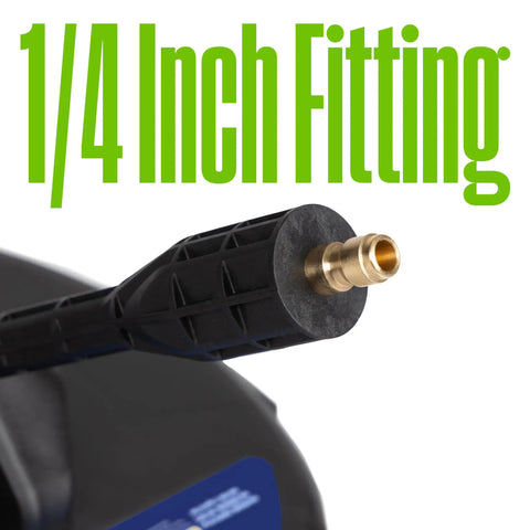Close-up of 12 Inch Pressure Washer Surface Cleaner Attachment for up to 2500 PSI with 1/4 inch quick connect fitting.