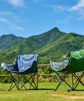 Two Heavy Duty Portable Camping Chairs With 350 Lb Capacity, Extra Wide 1.6 Inch Padded Ergonomic Seat, Pinch Free Frame On Lawn