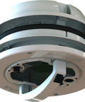 12V Dome Exhaust Vent Fan, 6 Inch Round For RV Roof Or Sidewall Install, Exhaust Only, detailed underside view