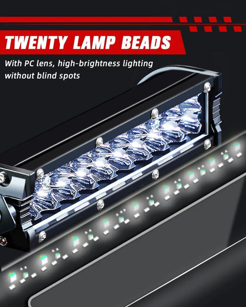 MX650 LED Dirt Bike Headlight With Switch 7.16 Inch Driving Lights Beefed Up Universal 12 24V Fit For 7 8 Inch And One Eighth Inch Handlebars Great For MX650 MX500 MX350 And More