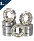 HiPicco R16ZZ deep groove ball bearings, 1 in ID x 2 in OD x 1/2 in width, double shielded, chrome steel, 10 pcs