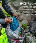 Person securing Ultralight 3L Waterproof Dry Sack Roll Top Closure Lightweight Grab and Go Compact Dry Bag for Camping and Hiking IPX5