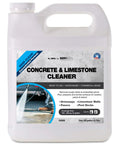 Heavy Duty Concentrated Concrete Cleaner That Kicks Stubborn Oil Stains Rust And Hard Water Deposits Right Out Works Smooth As Silk For Patios Driveways And Garage Floors One Gallon in a plastic jug with clear label.