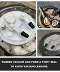 Vacuum Cap Kit For Car Repairs With 105 Piece Rubber Hose End Caps in use on manifold to prevent vacuum leakage.