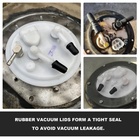 Vacuum Cap Kit For Car Repairs With 105 Piece Rubber Hose End Caps in use on manifold to prevent vacuum leakage.