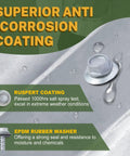 Heavy Duty Metal Roofing Screws Size 10 X 1-1/2 Inches With Sealed Rubber Washers 300 Count with EPDM washer and ruspert coating