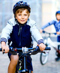 Boy riding bike with Kids Bicycle Brake Levers Set, Easy Install Brake Handles For Kids Bikes, in park setting