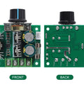 Front and back view of the Four Pack PWM DC Motor Speed Controller Switch 12V To 40V 10A Auto Regulator Governor 13KHz Dimmer