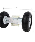 Smooth Rolling Dual Gate Wheel With 10 Inch Pneumatic Tires And 300 Lb Heavy Duty Build For Chain Link Fence Sliding Swing Gates, 17 inch wide.