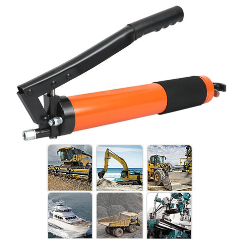 Portable Grease Gun Tool With 21 Oz Load And Anti Slip Lever Handle For Leakproof Lubrication Of Motors, Bikes, Tractors, And Machinery, Adjustable Pressure And Flow, No Mess Grease Nipples.
