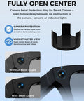 Image showing Resin Camera Bezel Protection Ring Kit For Smart Glasses With Open Hollow Center Dust Guard For Wayfarer Style.