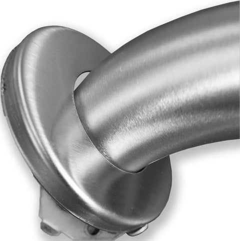 36 Inch Stainless Steel ADA Safety Grab Bar With Satin Finish, No Rust, Concealed Mounting Flanges, Snap On Covers, Built To Last, Bathroom Handrail Made In USA