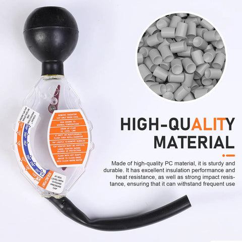 Universal Dial Antifreeze Tester For Cars And Trucks Measures Glycol Fluid Concentration with black bulb and clear housing.