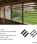 Heavy Duty Tough As Nails Steel Louver Pergola Kit With Powder Coated Brackets And Actuators For Deck Sunblind System outdoors