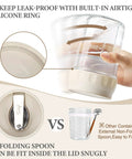 Two Pack Overnight Oats Jars With Lids And Folding Spoons Divided Compartments For Fruit And Nuts 16 Ounce Mason Style comparison