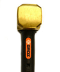 Brass Head 4 Pound Sledge Hammer With 12 Inch Indestructible Handle Spark Resistant Head Steel Locking Plate Vulcanized Rubber Grip