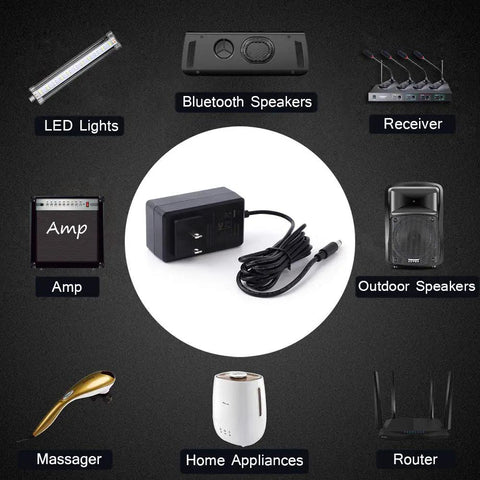 UL Listed 15V 2A Power Supply Charger With Wide 100V To 240V Input Output 15V 2A 30W Universal 5.5mm x 2.1mm Or 5.5mm x 2.5mm DC Plug Switching Transformer Adapter For Your Devices, black AC adapter
