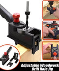 Adjustable Drill Guide Kit For Woodworking With Precision Hole Drilling Durable Plastic Construction Automatic Alignment