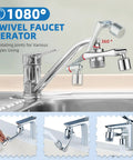 Sink Faucet Extender Water Filter With 9 Replacement Cartridges Reduces Chlorine For Cleaner Kitchen And Bathroom Tap Water Purifier System Brass Mount Purifier With 1080 Degree Rotating Swivel Aerator And Two Operating Modes.