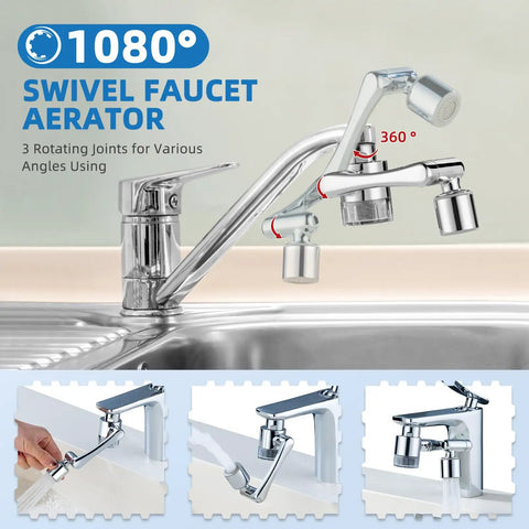 Sink Faucet Extender Water Filter With 9 Replacement Cartridges Reduces Chlorine For Cleaner Kitchen And Bathroom Tap Water Purifier System Brass Mount Purifier With 1080 Degree Rotating Swivel Aerator And Two Operating Modes.