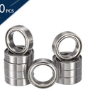 HiPicco 6700ZZ deep groove ball bearings, chrome steel, double metal shielded, 10mm ID x 15mm OD x 4mm, 10 pcs