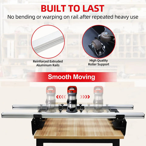 Router Sled For Flattening Slabs Three Axis 48 Inch Height Adjustment System Slab Flattening Jig With Durable Rails