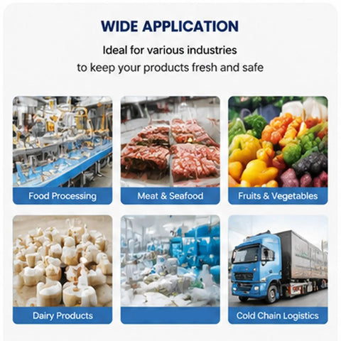 Heavy Duty Industrial Walk In Freezer Cold Room With Energy Efficient Blast Cooling System built for food processing applications.