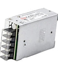 Rugged Enclosed 25W 5V Power Supply With Universal 88 To 264VAC Or 125 To 373VDC Input, 5A Output, Industrial Grade Enclosure, High Efficiency Built To Take On Tough Industrial Runs. metal enclosed 25W power supply with terminal block