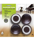 Small Furniture Wheel Caster Cups With Non Skid Rubber Grip Set Of 4 Floor Protectors for furniture on hardwood floors
