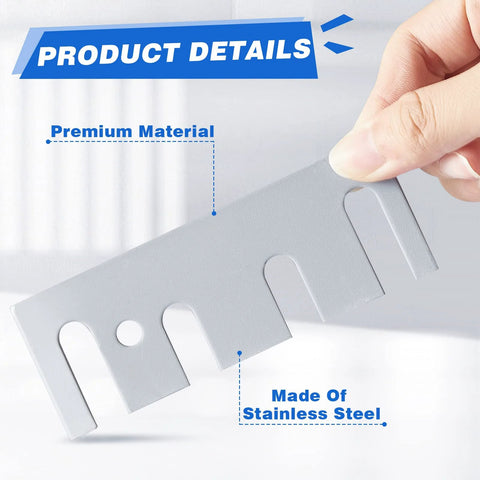 Ferraycle door hinge shims, 16-gauge stainless steel with coated finish, 4-1/2 x 1-5/8 in door hole filler plate