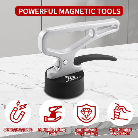 Heavy Duty Magnetic Pickup Tool With Quick Release Handle for welding positioning on marble surface