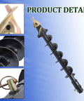 Heavy Duty 48 Inch By 6 Inch Earth Auger Post Hole Digger With 2 Inch Hex Drive And Interchangeable Edges product detail