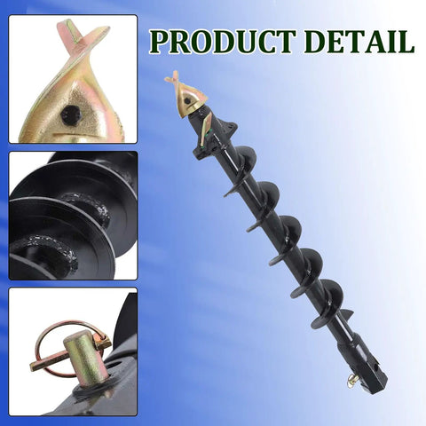 Heavy Duty 48 Inch By 6 Inch Earth Auger Post Hole Digger With 2 Inch Hex Drive And Interchangeable Edges product detail