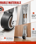 Durable materials of Heavy Duty Vertical Track Roller Wheels For Sliding Doors And Cabinets With Smooth Quiet Rubber Casters.