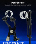 Orion Motor Tech long-reach hose clamp pliers with silver circular clamps; two black metal tools shown.