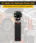 Beefed Up 3.7 Gallon Hydraulic Pump Unit for Car Lifts 3HP 2950 PSI Replacement Pump with Relief Valve installed in car lift
