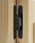 Heavy Duty Hydraulic Door Closer With Invisible Adjustable Hinge For Silent Auto Closing On Wood Or Steel Doors Top Notch Zinc Alloy Framework Rock Solid Three Way Alignment Smooth Swing Motion Contractor Favorite Industrial Hardware mounted on a wood door.