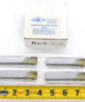 Four Piece Square Carbide Braze Tool Bits Set Workhorse Quality One Half Inch Square Shank Three And Three Eighths Inch Overall Length AL Eight C Two USA Made DCT DM3132 For Milling And Drilling with box and ruler