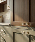 Kitchen cabinets with Crystal Bubble Ball Cabinet Knobs 12 Pack Dope Transparent Sphere Handles With Gold Aluminum Base