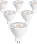 Heavy Duty MR16 LED Bulbs 6 Pack GU53 Bi Pin Base 5 Watt Replaces 50 Watt Halogen 5000K Daylight White 12 Volt Low Voltage Replacement Kit displayed in a group.