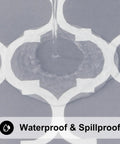 Close-up of Round Picnic Tablecloth With Elastic Edge Fit For 45 To 56 Inch Tables Windproof Waterproof Wipeable Vinyl Cover