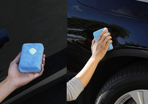 10 Pack Car Wax Applicator Pads Set With Rectangle Foam And Premium Microfiber, Double-Stitched For Scratch-Free Wax And Sealant Application On Paint, Leather, And Interior Surfaces