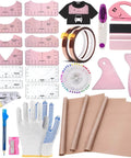66 Piece Pro Grade Sublimation Shirts Tool Kit With Round Neck And V Neck Alignment Rulers 12 By 16 Inch Teflon Sheets