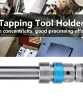 ER20 Floating Tapping Tool Holder With Telescopic Adjustment, Straight Shank CNC Lathe Tap Chuck For M2 To M16 on CNC machine