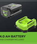80V Self Propelled 21-Inch Cordless Lawn Mower with Brushless Motor, 4Ah Battery, 60 Minute Rapid Charger