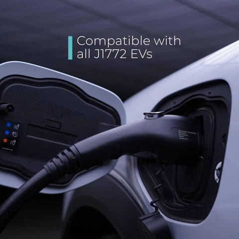 Level 1 J1772 EV Charger With WiFi Control 120V 15 Amp NEMA 5 15 Plug 16 Foot Extension Cord Portable Electric Car Charger