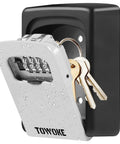 Outdoor Key Lock Box Wall Mount Waterproof Safe With Resettable Combination Code Zinc Alloy Key Storage Box for Spare Keys 5 Key Capacity