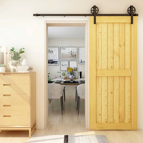20Ft Heavy Duty Sliding Barn Door Hardware Kit For Smooth Quiet Operation With Big Spoke Wheel Hanger J Style Fits 120 Inch Door Panel
