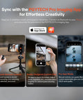 Three phone screens showing Magnetic 3 In 1 Phone Grip With Built In 3000mAh Power Bank features using PGYTECH Pro Imaging App.