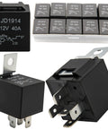 10 Pack 30 40 Amp 12V SPDT Relay Switch Waterproof 5 Pin For Automotive And Marine Use Ideal For Cars Boats Fans And Electrical Circuits Heavy Duty Vehicle Relay Set